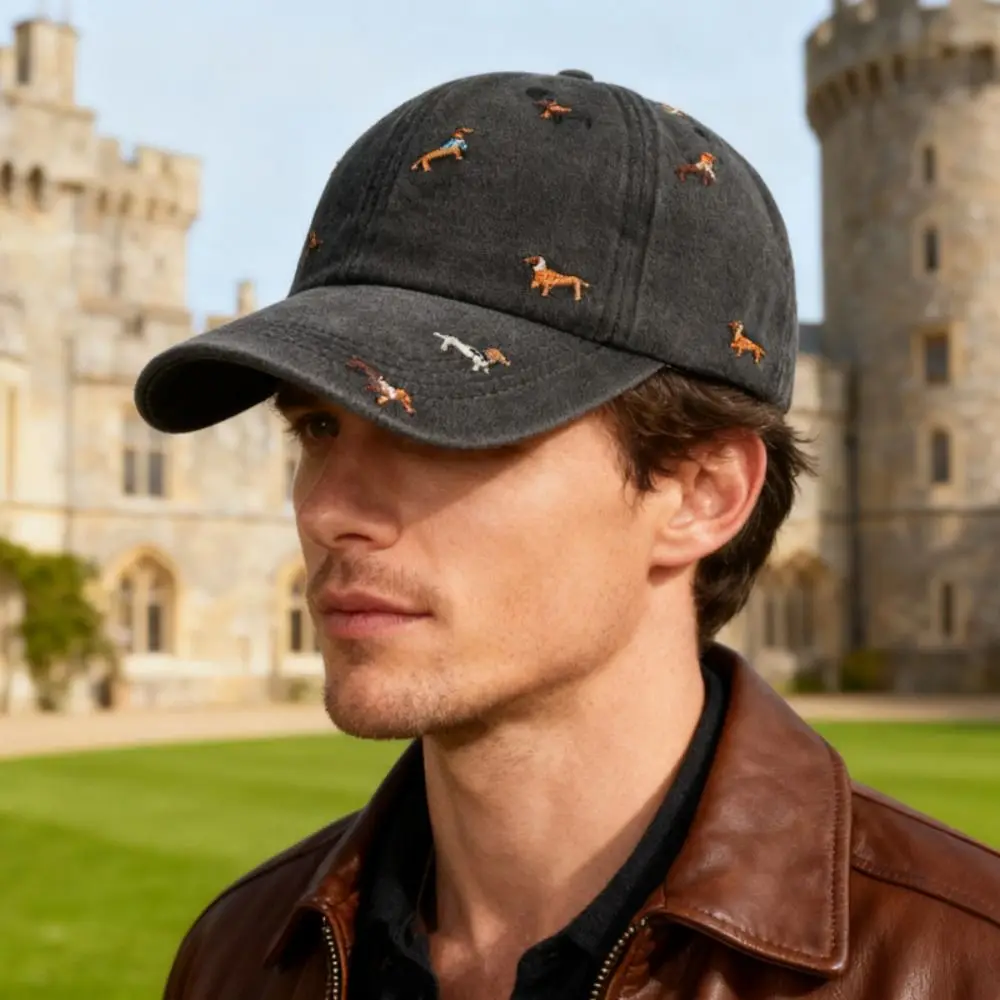 Casual Embroidery Puppy Baseball Cap UV Protection Versatile Sunscreen Hats Breathable Baseball Hats for Spring Summer