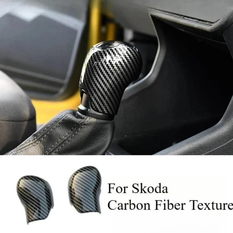 Gear Sticker For Skoda Octavia/Superb/Kamiq/Rapid/Rapid Spaceback Gear Shift Handball Carbon Fiber Sticker Car Accessories