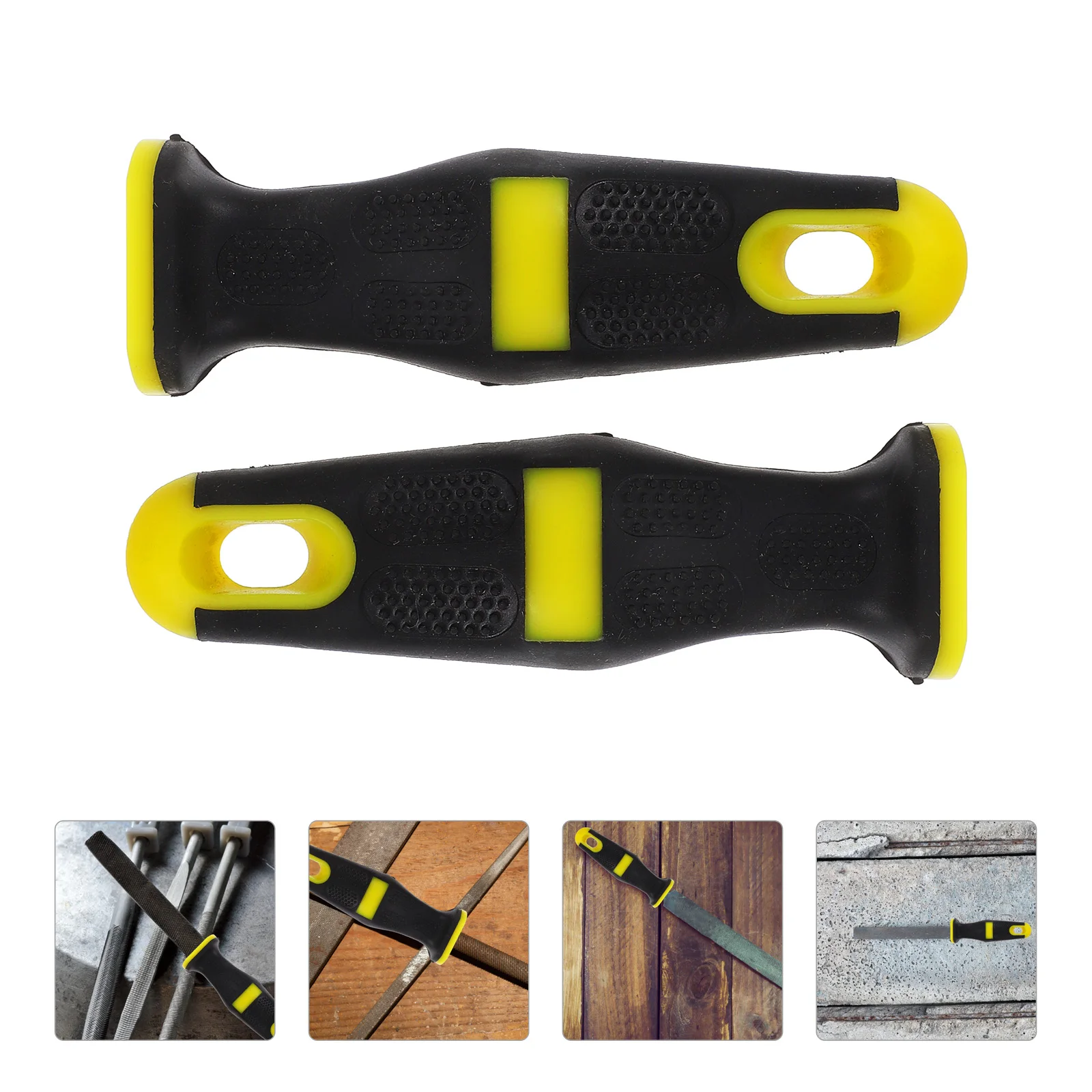 

2pcs Anti-Slip File Handle Replacement Chainsaw Craft Making Ergonomic Tpr Cutter Sturdy Plastic Grip Portable Multipurpose