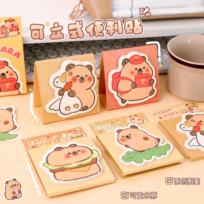 Cute Capybara Can Stand Up Sticky Note Cute Student Message Cartoon Note Paper