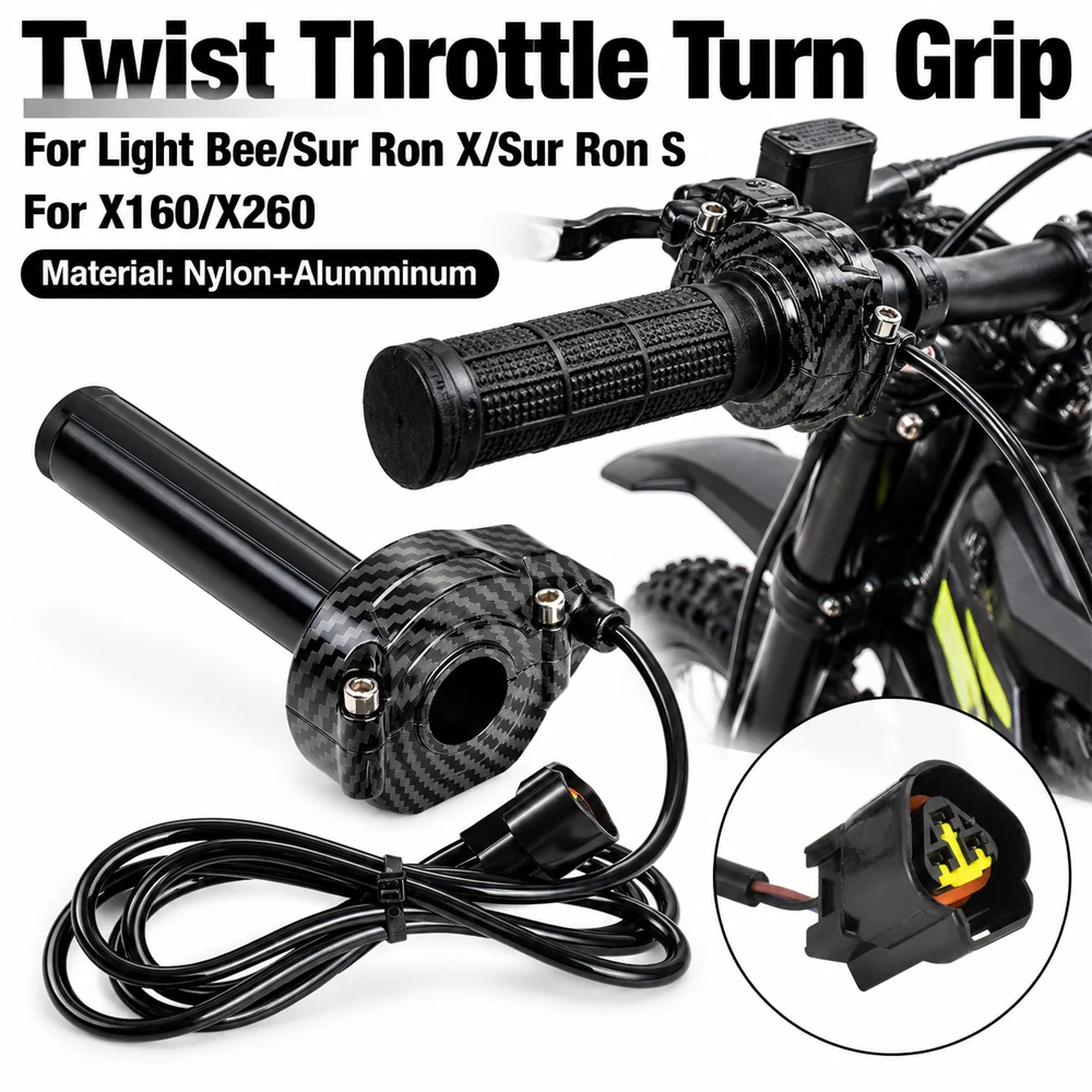Motorcycle Accessories Twist Throttle Turn Grip For Sur-Ron X/S Lightbee Electric Dirt Bike Off-Road Motocross Parts Ebike