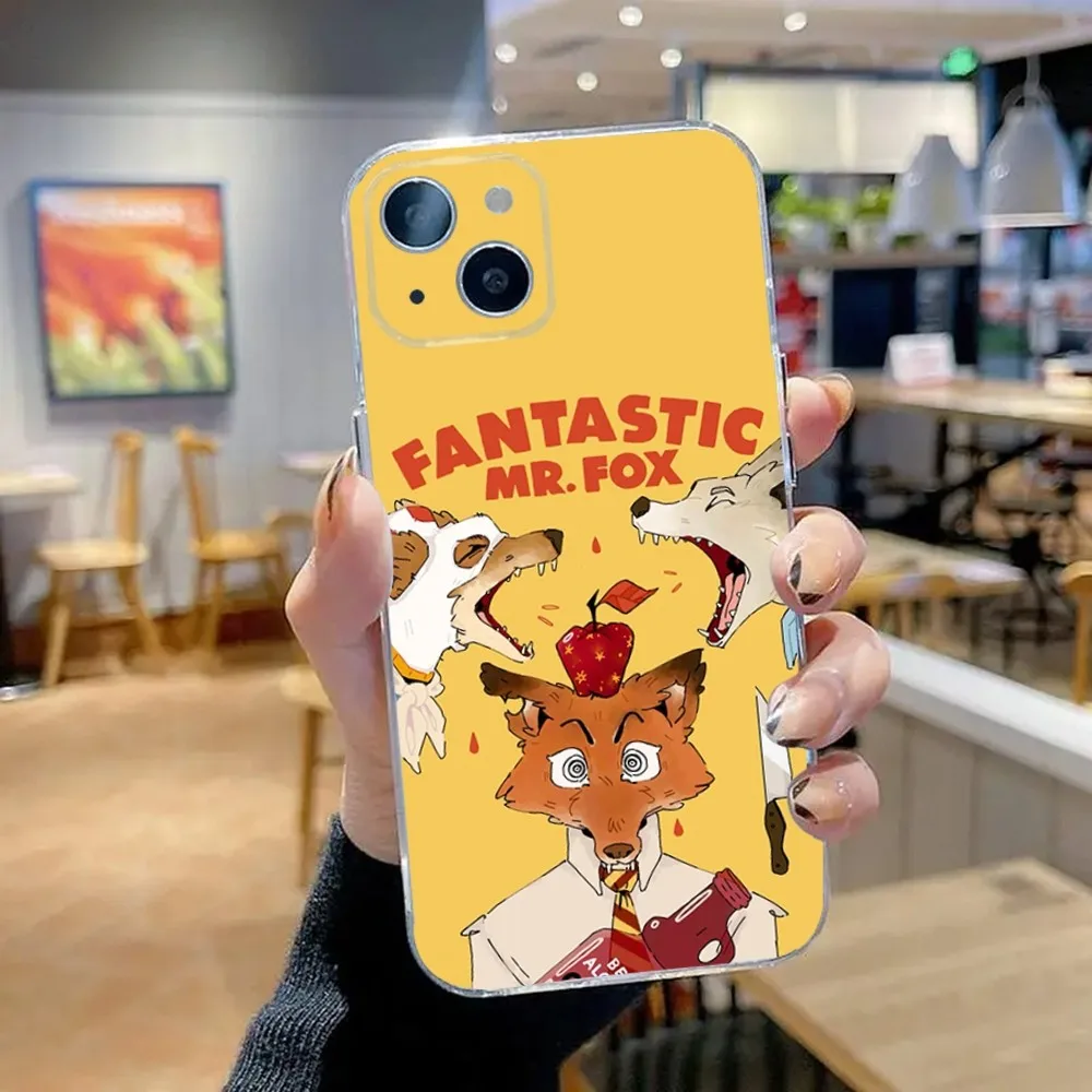 F-Fantastic Mr F-Fox Phone Case For iPhone 15,14,13,12,11 Plus,Pro,Max,XR,XS,X,7,8 Plus,SE,Mini Transparent Silicone Soft