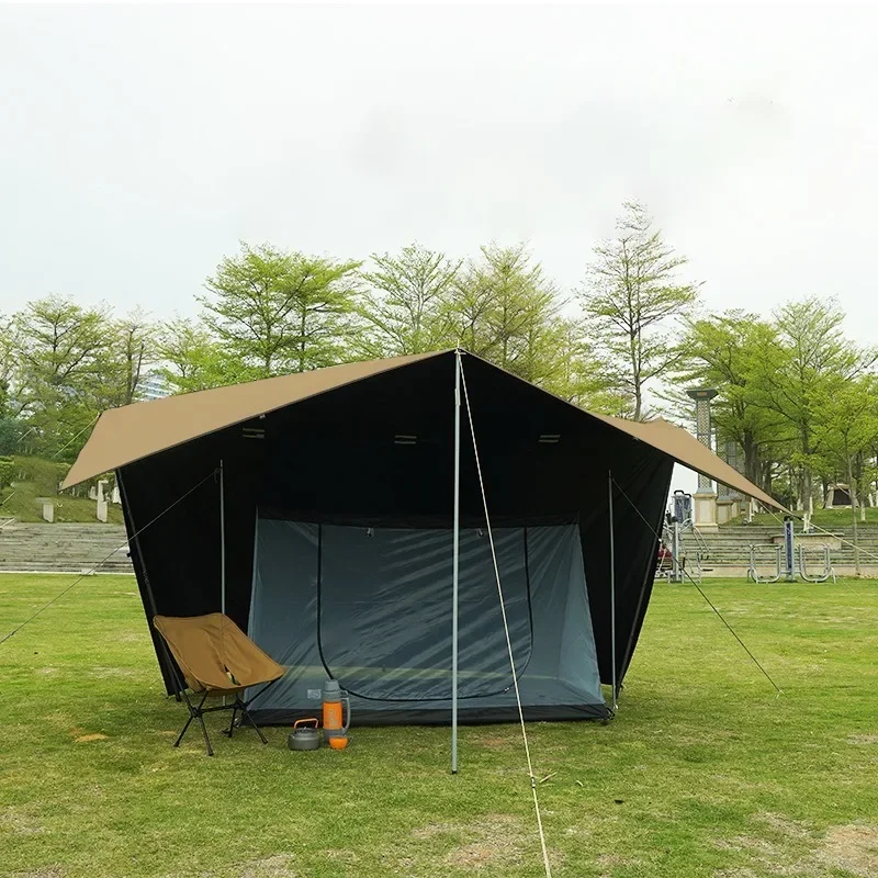 TechHPPortable Beach Picnic Camping Shelter Square Outdoor Multi Hanging Point Sun Shelter Household Waterproof Camping Supplies
