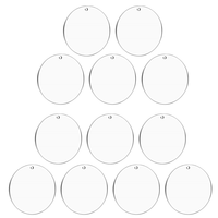 22Pcs Portable Acrylic Circles Transparent Keychain Blanks Decorative Acrylic Blanks Acrylic Disc Keychain Supply