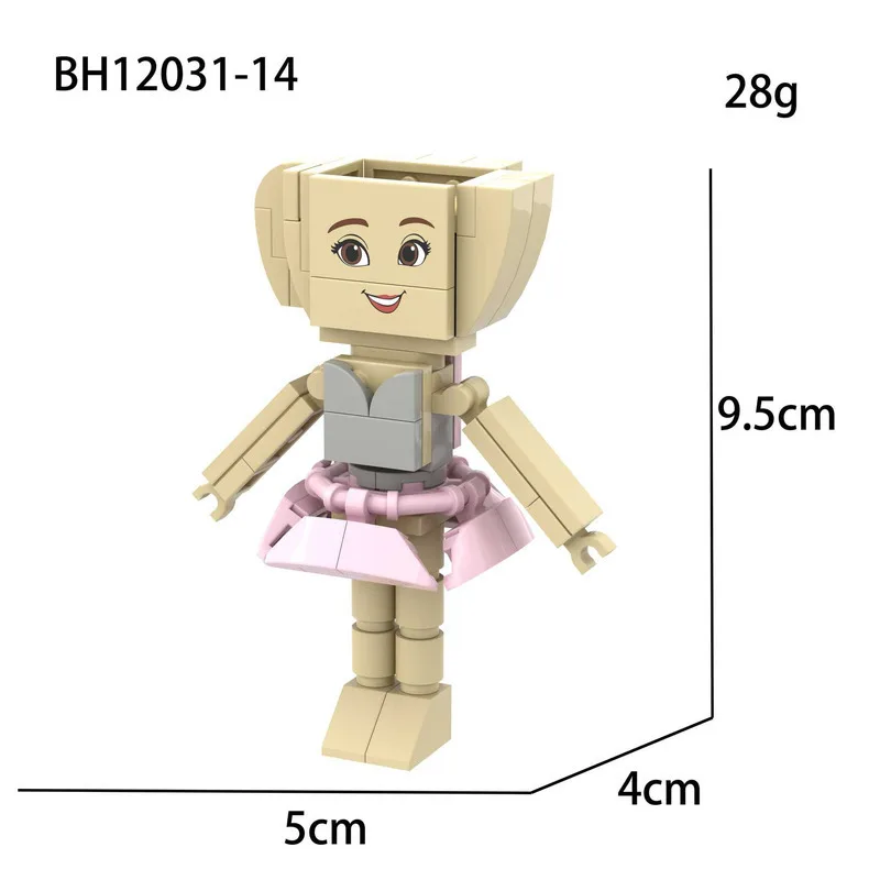 Klocki Tralalelo Tralala Model Tungtungtung Sahur Figurka Bonecaambalabu Klocki Figurka Lirililarila Ozdoba na Biurko
