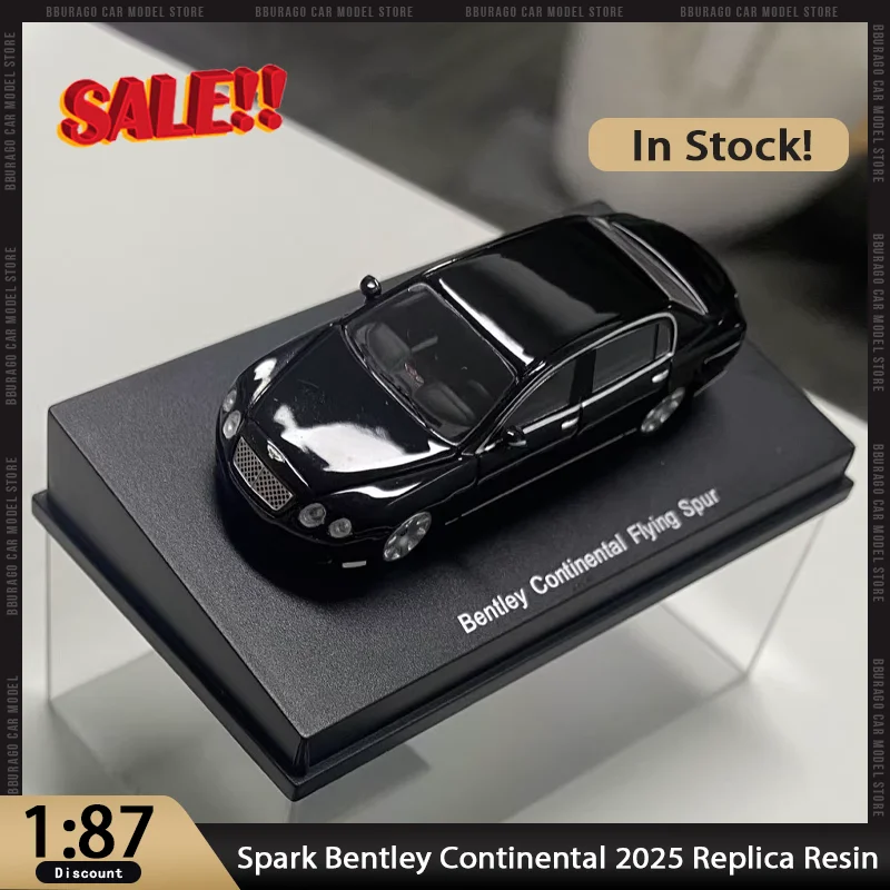 

New In Stock Spark 1:87 Bentley Continental Flying Spur 2025 Replica Resin Car Diecast Ornaments Custom Toy Kids Christmas Gift