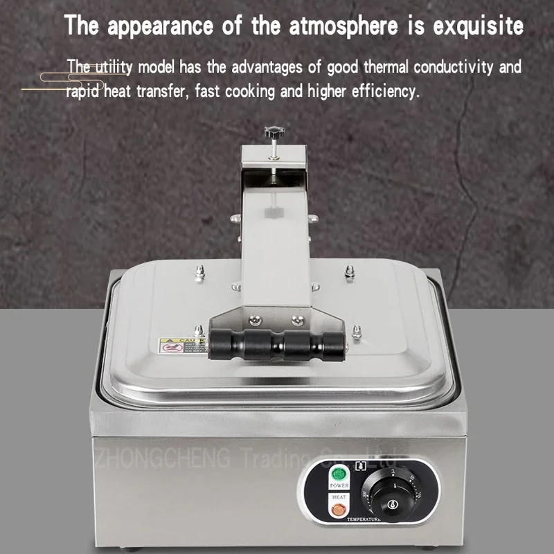 Plaque de cuisson électrique en acier inoxydable, appareil de cuisson commercial, type de table, grille-pain neuf pièces, four à vapeur, 2200W