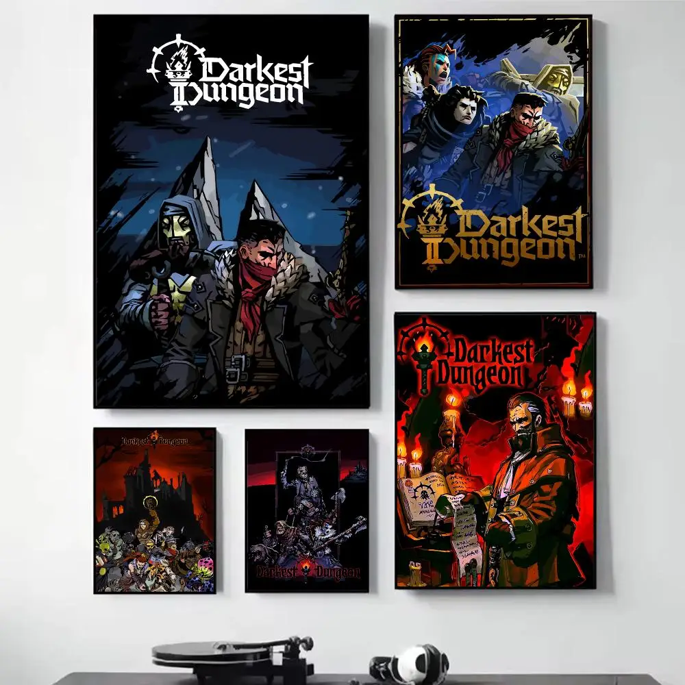 D-Darkest D-Dungeon Game Painting Calligraphy Self Adhesive Wall Art Waterproof Print For Bedroom Living Hallway Home Decor