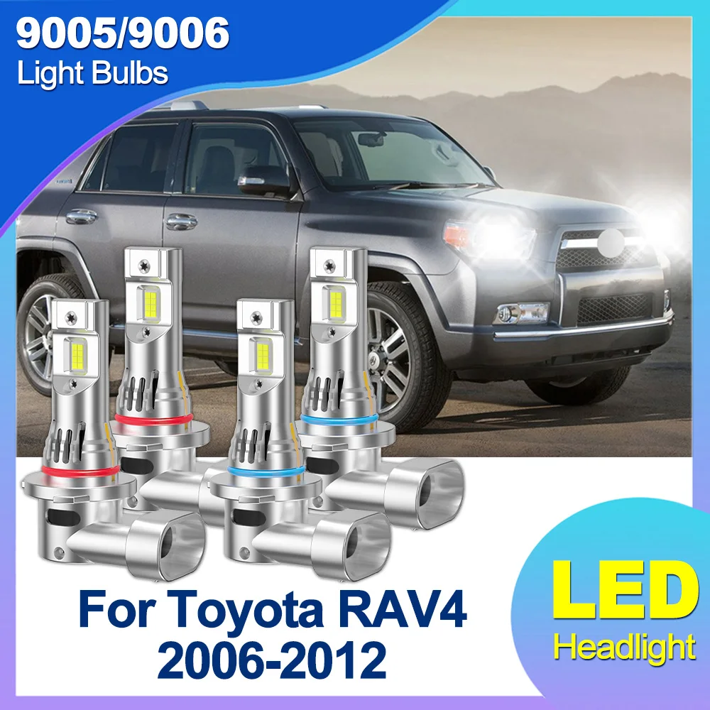 

Для Toyota RAV4 2006-2012 9005/HB3 9006/HB4 Лампы Combo 20000LM 1:1 Реальный размер 6000K Холодный белый 3 минуты Plug-N-Play с вентилятором