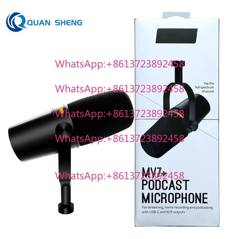 Advanced Portable MV7+ MV7 Dynamic Microphone Refreshed Cardioid Dynamic Mic USB-C And XLR Outputs Professional Recording