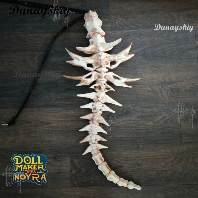 Gothic Dragon Tail Cosplay Prop Articulated Skeleton Spine Flexible Tail for Halloween Roleplay and Themed Party view 5