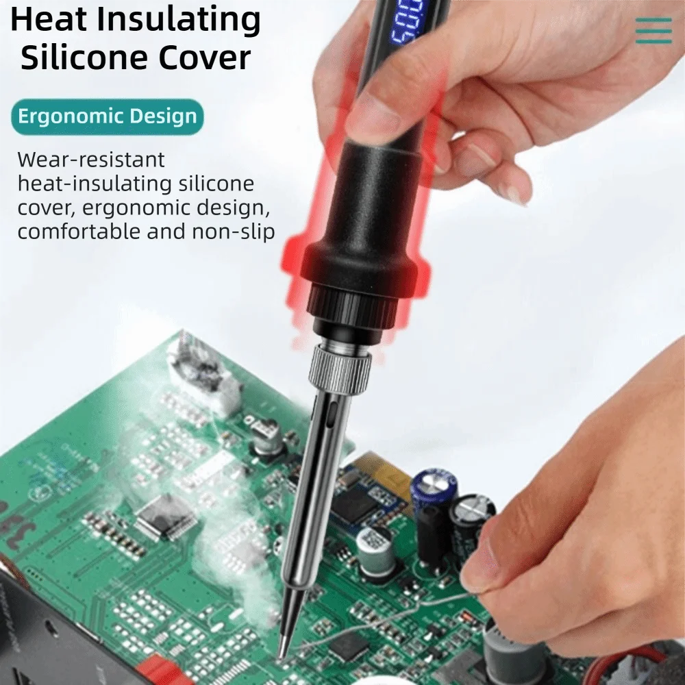 New Adjustable Temperature Electric Soldering Iron 80W 220V LCD Welding Tools Internal Heating Welding Pen