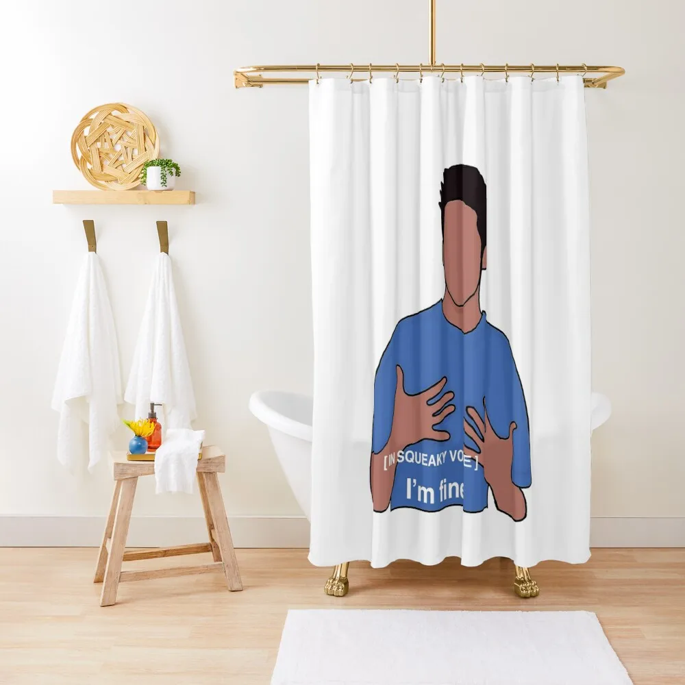 

I’M FINE Shower Curtain Bathroom Accessories Bathroom Fabric Curtain