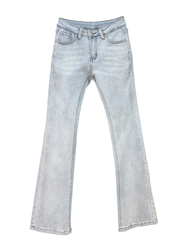 Low Waist Flared Jeans Chic Comfortable New Fashionable Bootcut Denim Long Trousers Women's Premium Quality Straight Fit Jeans