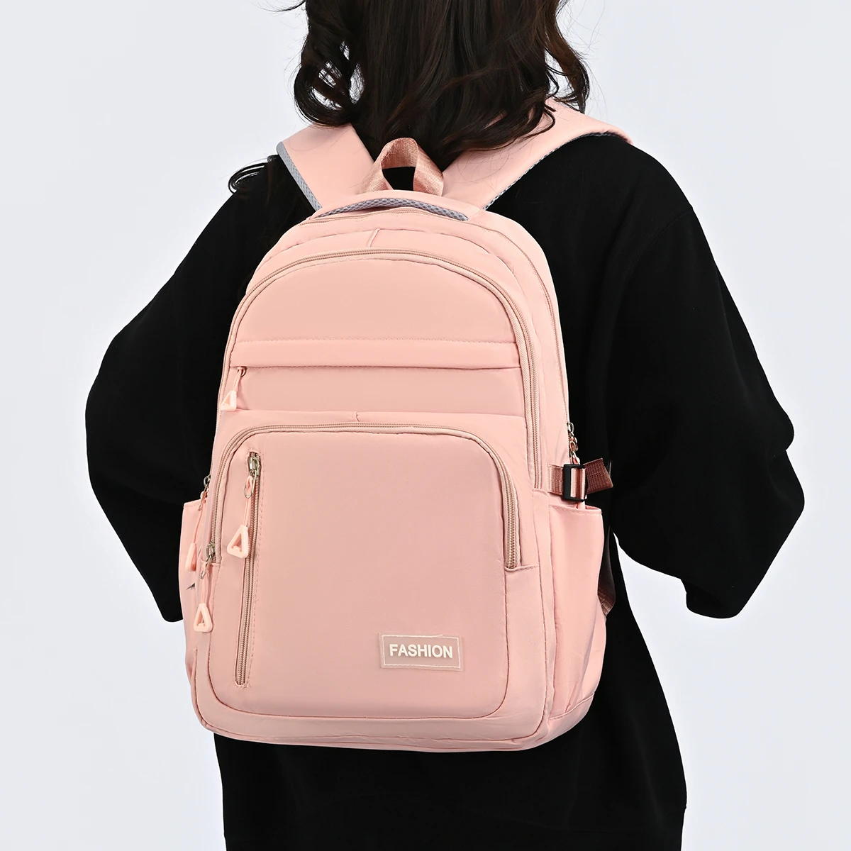 Gentle Stylish Macaron Computer Backpack Lightweight Multi-layer Storage Student School Bags Campus Commuting Backpack