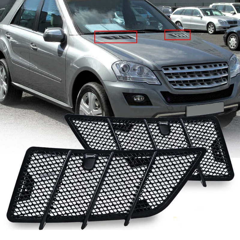 

Car Air Vent Grill Cover Left Right Air Flow Protect Cap Black for Benz W164 GL ML-Class ML350 GL450 08-11 Accessories