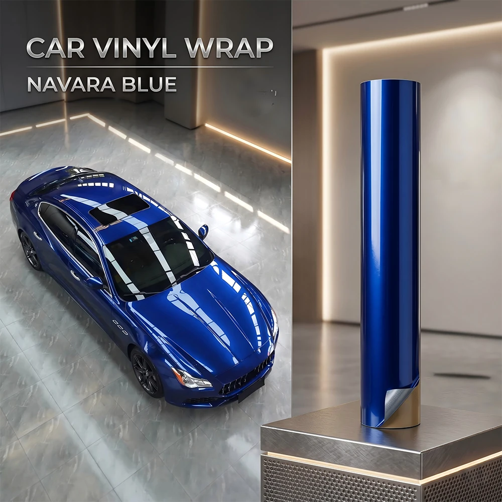 

Navarre Blue Color Change Sticker Car Vinyl Wrap Film Bubble Free Air Release DIY Cover Wrapping Film for Vehicle Accessories