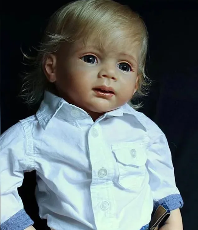 

Кукла St.Store Reborn, 28 дюймов, Мальчик Фриц, окрашенная вручную, реалистичная кукла-младенец в подарок