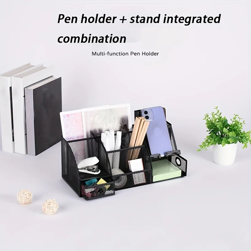 1-teiliges Schreibtisch-Organizer-Set, Bürozubehör – Schreibtischorganisation mit mehreren Fächern für Schreibtischzubehör, Schreibtischaufbewahrung