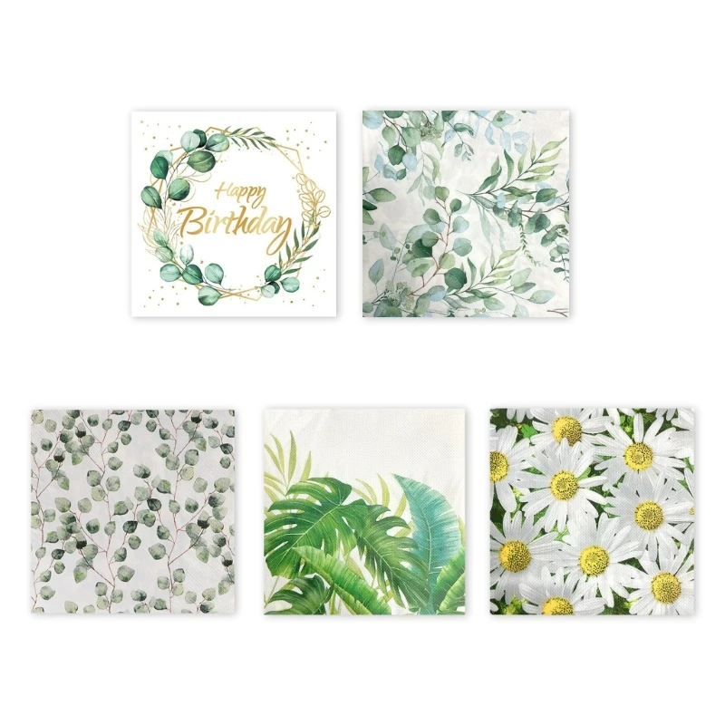 Immagine 3: 4x7b pianta eucalipti design fogliare 20pcs tavolo usa e getta decorazione per feste