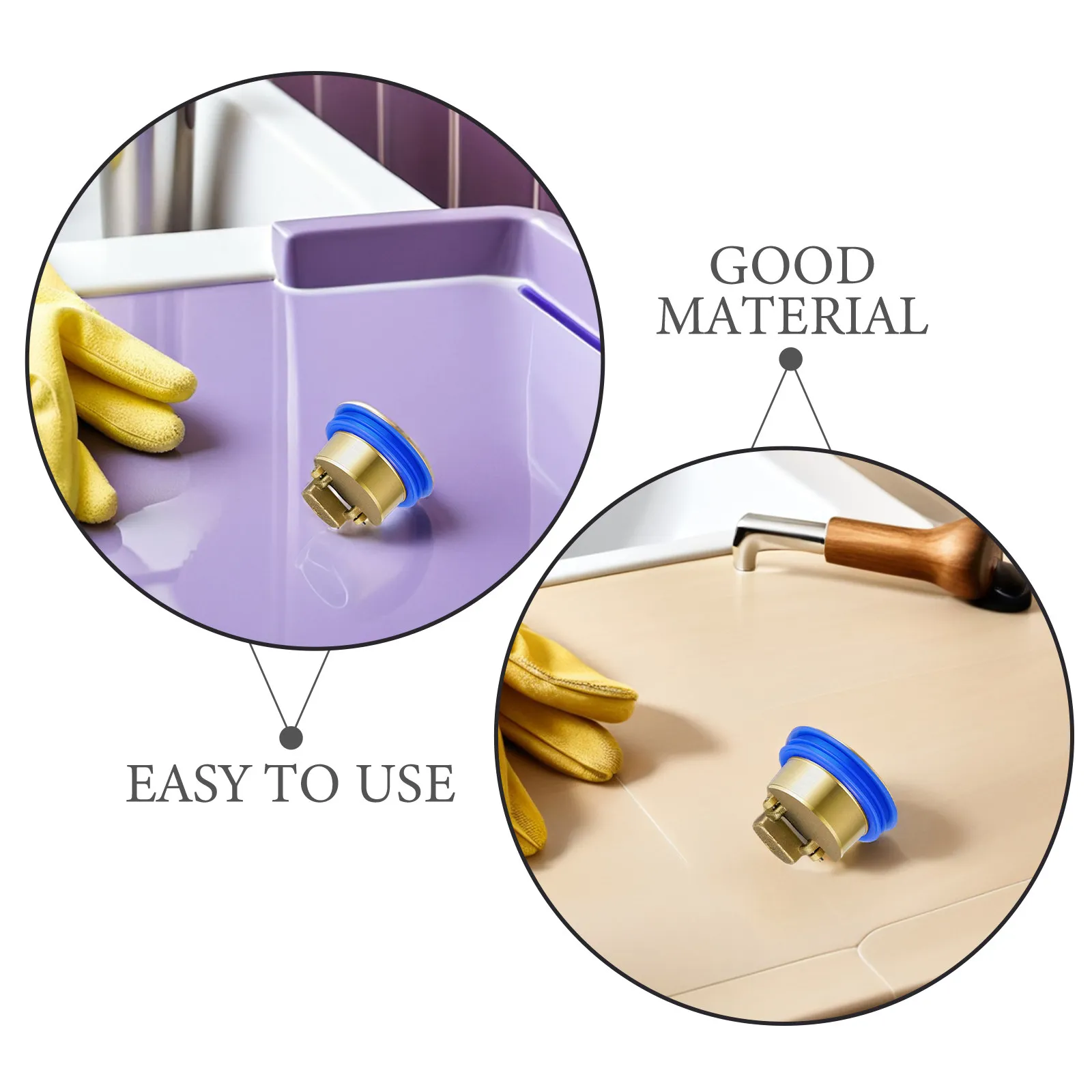 2Pcs Copper Floor Drain Core Gravity Operated Odor Proof Drain Insert Anti-Backflow Bathroom Kitchen Shower Stopper