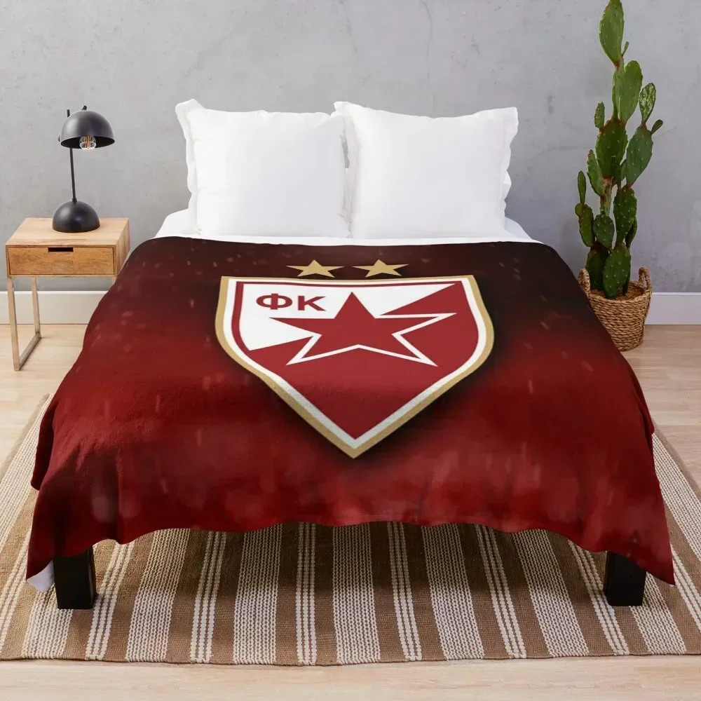 

Crvena Zvezda Beograd Throw Blanket Easy Care Comfortable Blanket for Couch