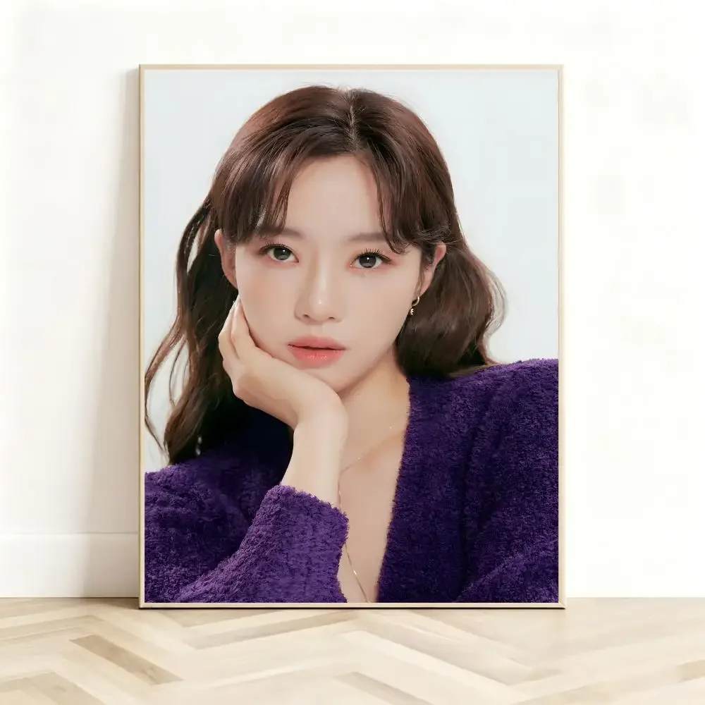 Graceful Celebrity H-Ham Eun Jung Poster Classic Self-Adhesive PP Wall Sticker for Living Room Bar Decor Gift