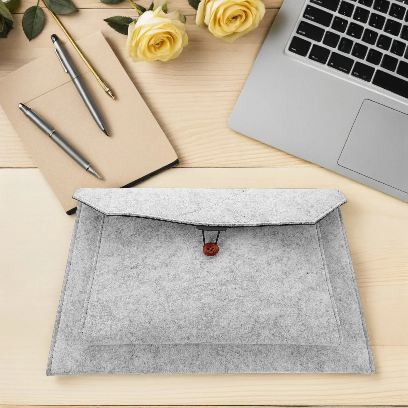 14-Inch Laptop Sleeve Felt Case Multi-Functional Protective Laptop Bag Portable Tablet Computer Carrying Bag Travel