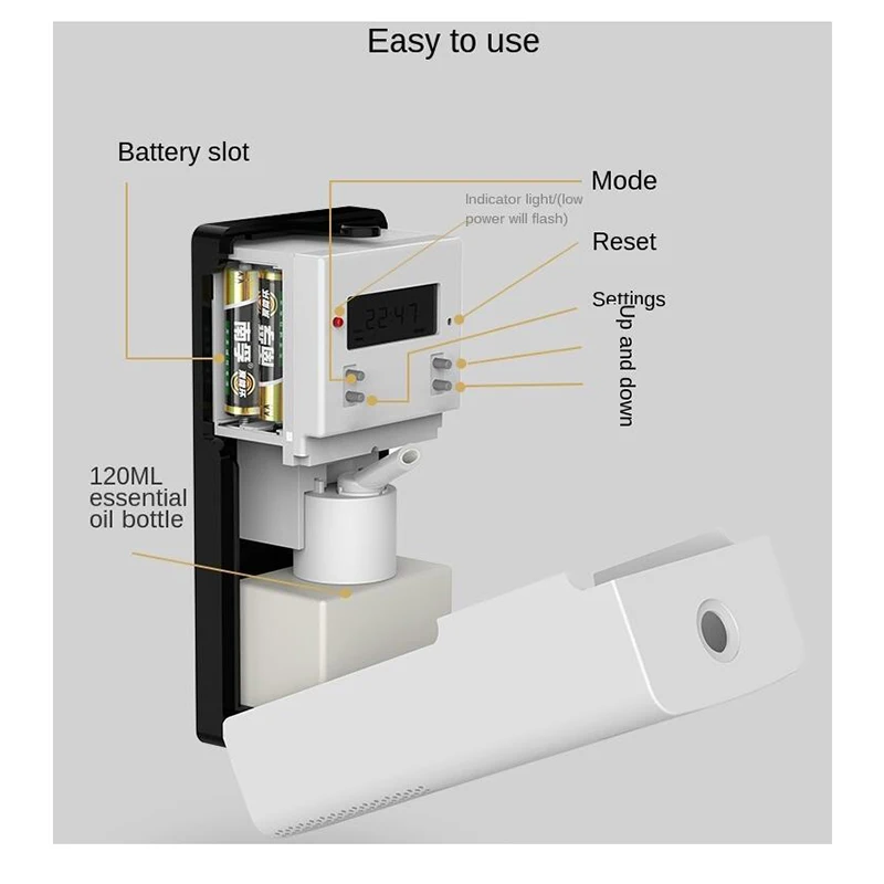 Túnel de AROMA de 200m, difusor de Aroma para el hogar, máquina de AROMA portátil con batería, Control de botones, difusor de fragancia para habitación fresca