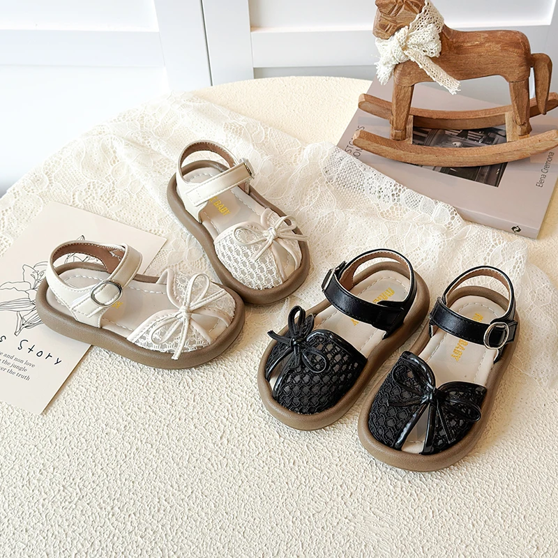 

Сандалии для маленьких девочек, детские пляжные сандалии, летняя обувь принцессы с вырезами, удобная нескользящая обувь для малышей на мягкой подошве, детская обувь для малышей