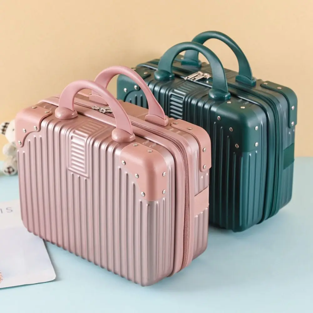 14 inch Mini Travel Suitcase Cosmetic Box Hand Luggage Organizer Makeup Case Small Password Box Boarding Case