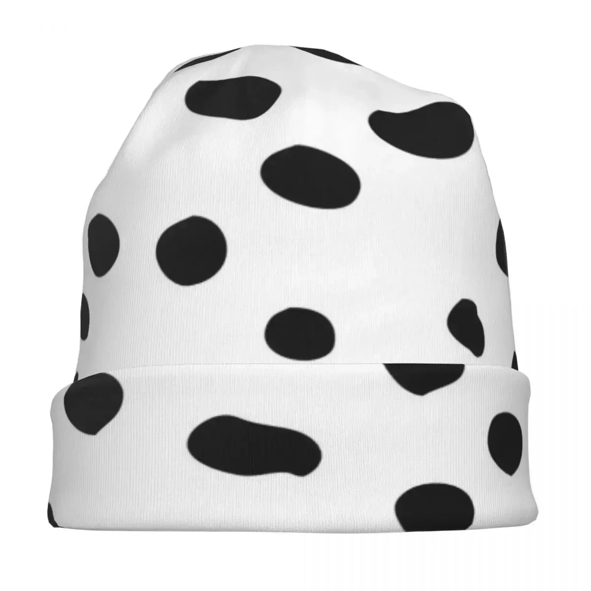 Bonnet chaud avec imprimé animal de chien daltravaillait en noir pour hommes et femmes, bonnets d'extérieur, chapeau adulte, bonnet à la mode, automne et hiver