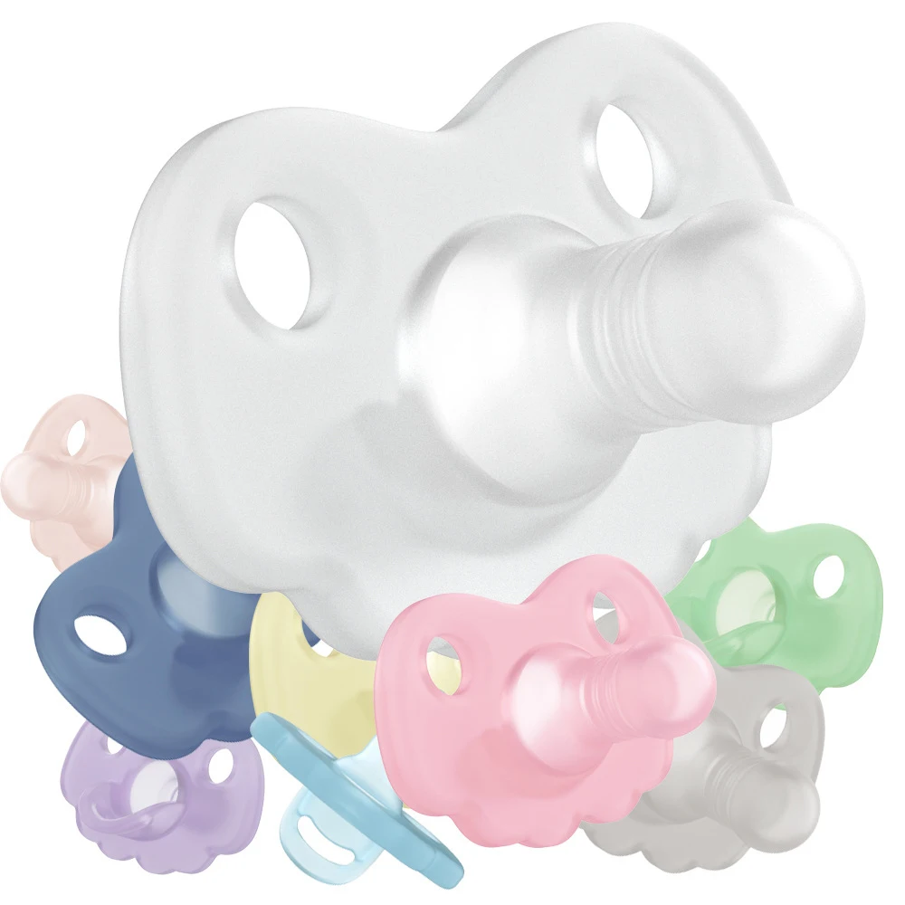 Baby Silicone Pacifier Newborn Soft Food Grade Liquid Silicone Baby Sleep Pacifier Infant Kids Teether Toys Baby Items