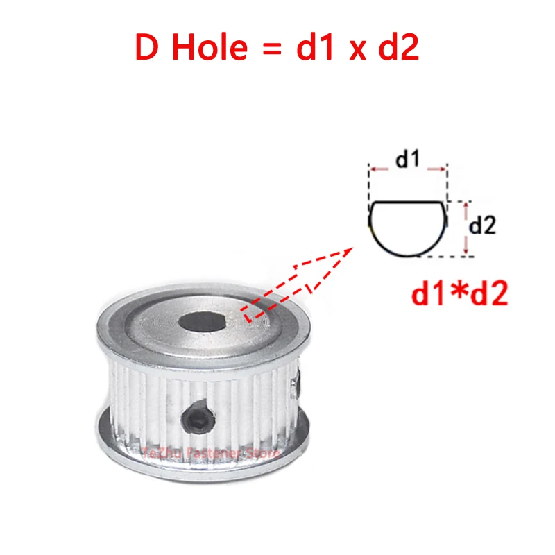 1pcs 38 Teeth D Hole HTD3M Timing Pulley Aluminum Synchronous Wheel for Belt Width 10/15mm Bore 5x4.5/6x5.5/8x7.5/10x9/12x11mm