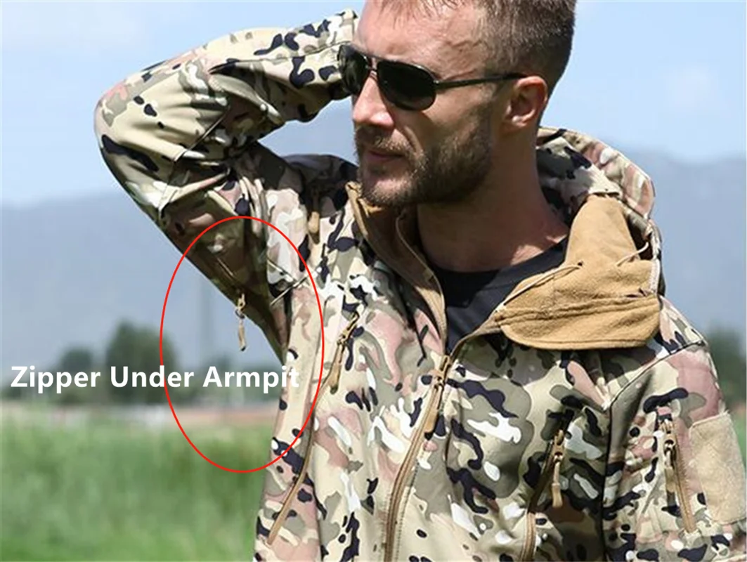 Outdoor Warm Shark Skin Soft Shell Special Tactical Training Plush Thickened Waterproof Windproof Jacket Pants Suit