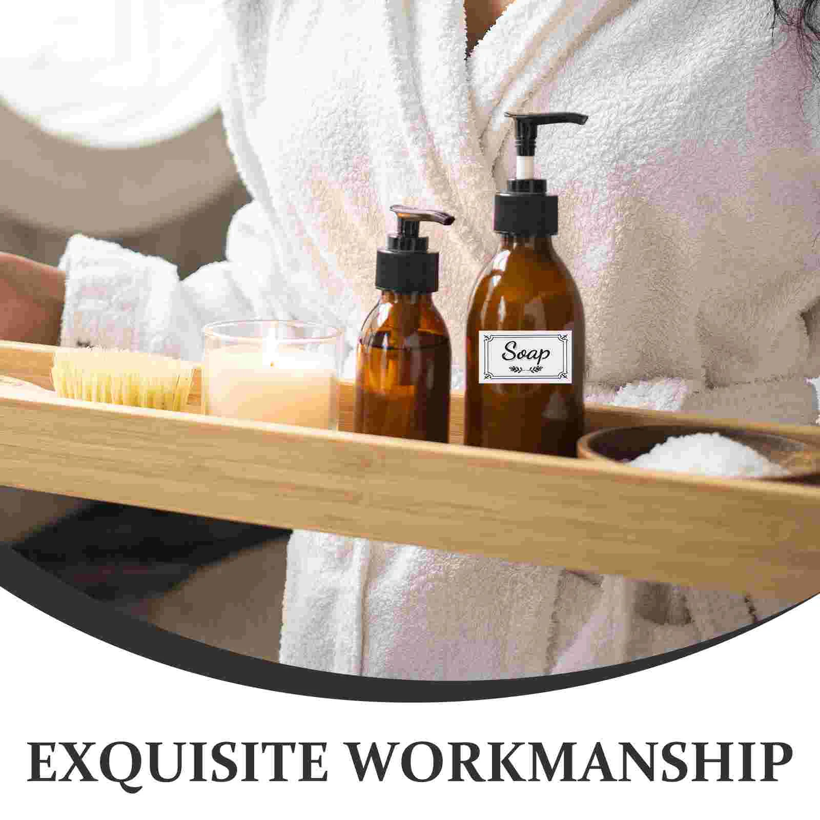 6 Pcs Shampoo Label Spray Bottles Clear Soap Stickers Detergent Decals Paper Waterproof Labels Travel Bathroom Hand