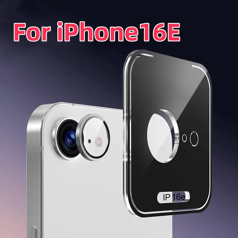 3D Metall Kamera Objektiv Schutz Mit Locator Für IPhone 16E 2025, Zurück Objektiv Schutz Glas Kappe Fall Für Iphone 16e 2025
