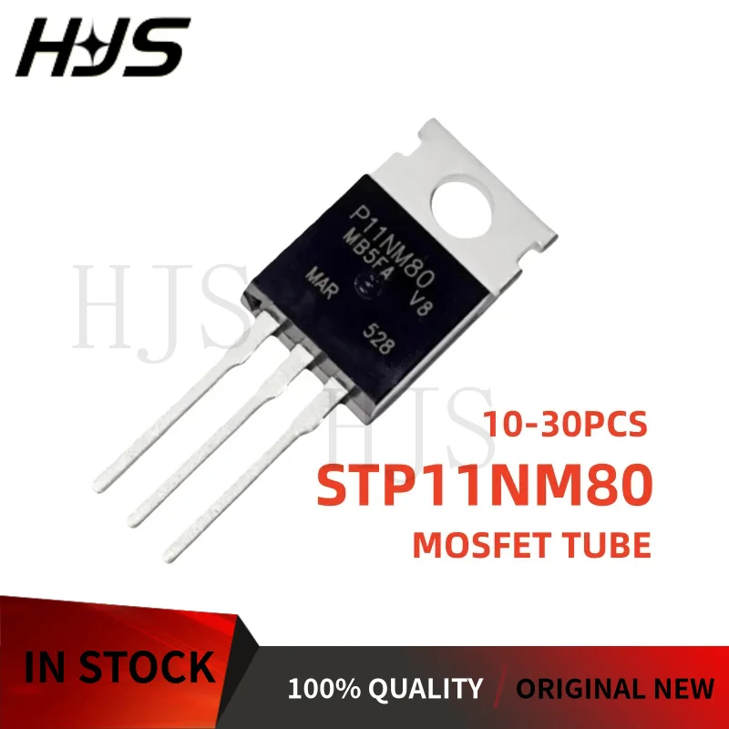 10-20-30PCS STP11NM80 P11NM80 11NM80 TO-220 MOS Field-effect Transistor NEW
