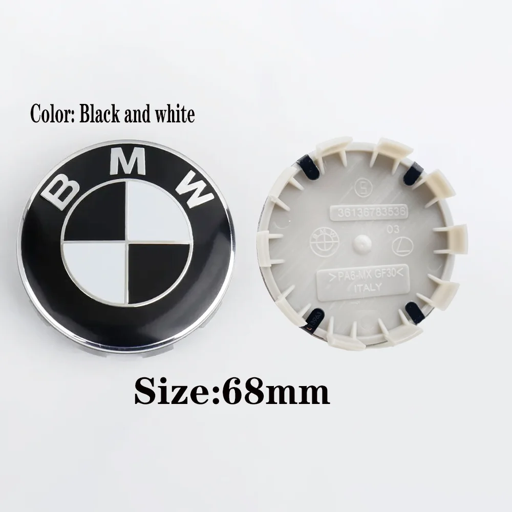 4pcs 68MM Car Wheel Center Hup Caps Wheel Cover For BMW E36 E39 E46 E60 E90 E90 F01 F10 F30 E93 G01 G20 G21 G30 G11 F15 X6 X5 X3