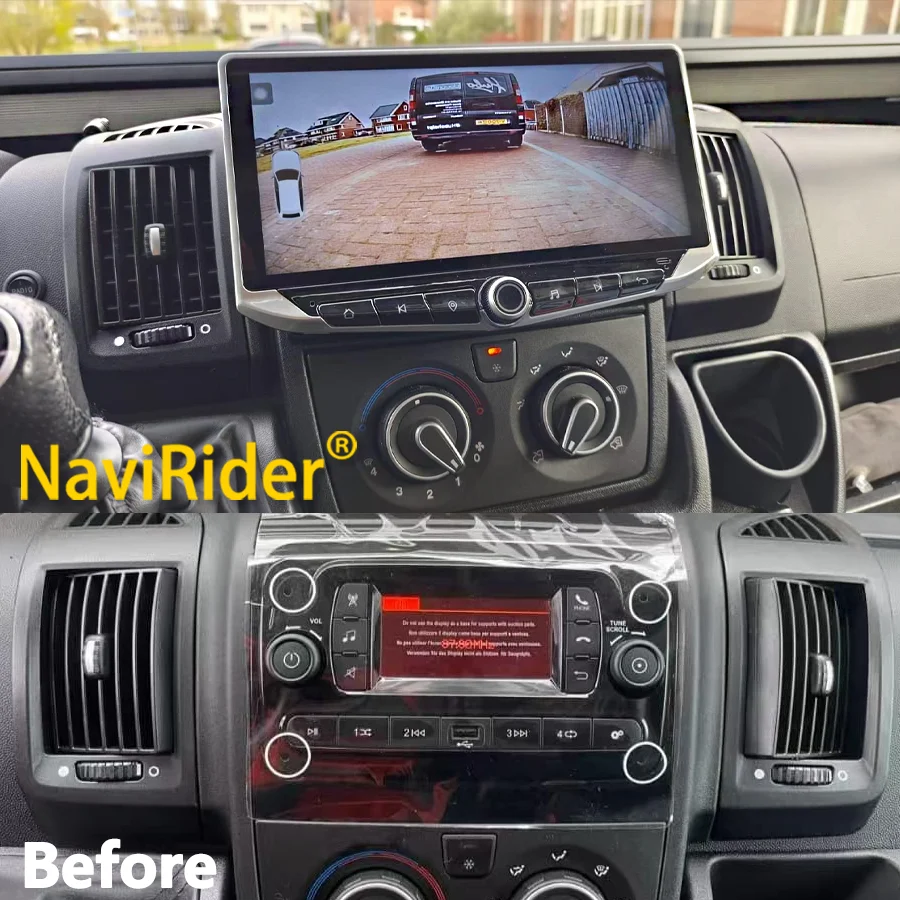 Touch Screen Navi GPS For Fiat Ducato Peugeot Boxer Citroen Jumper 2 2006-2022 Car Radio Android15 Multimedia Player Carplay S