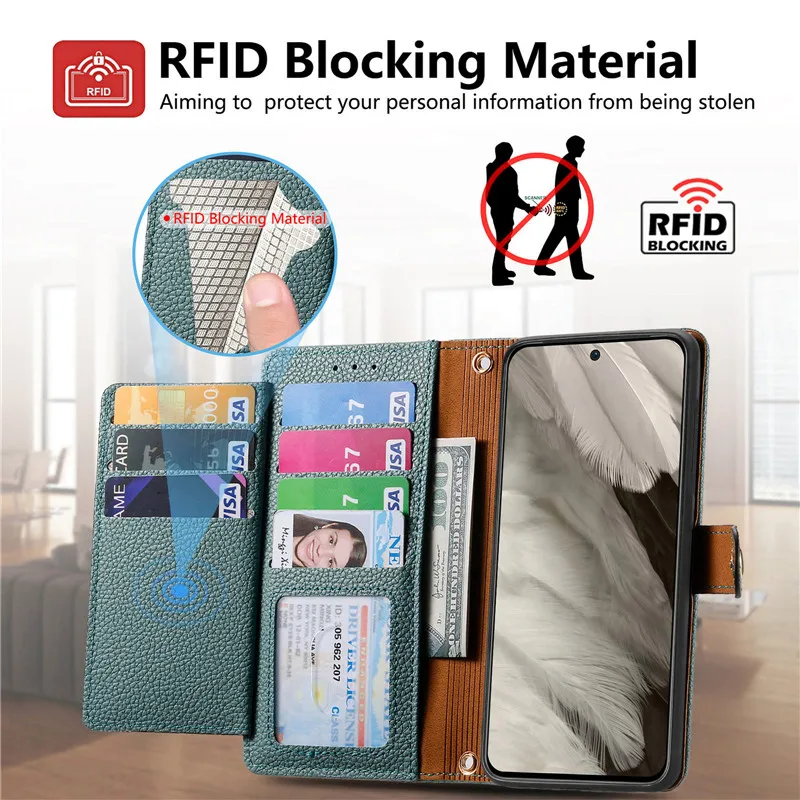 S23 Ultra S22 Plus S21 FE S20 Etui z zamkiem błyskawicznym RFID 360 Protect dla Samsung Galaxy Note 20 S 23 22 S10 E S9 Skórzana okładka na książkę — zdjęcie produktu 5