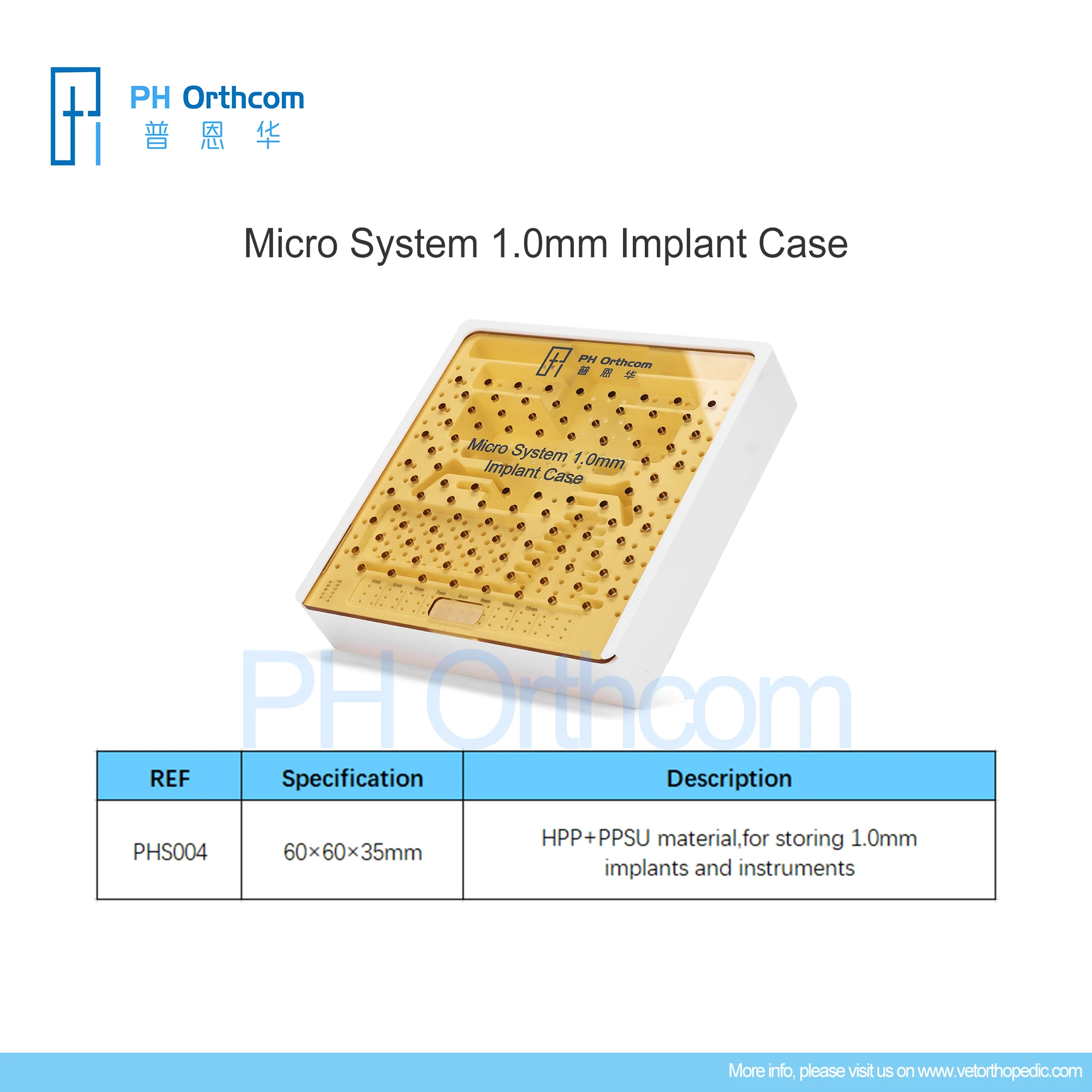 

Micro System 1.0mm Implant Case Empty Container Orthopedic Surgical Instruments Medical Supplies and Equipment