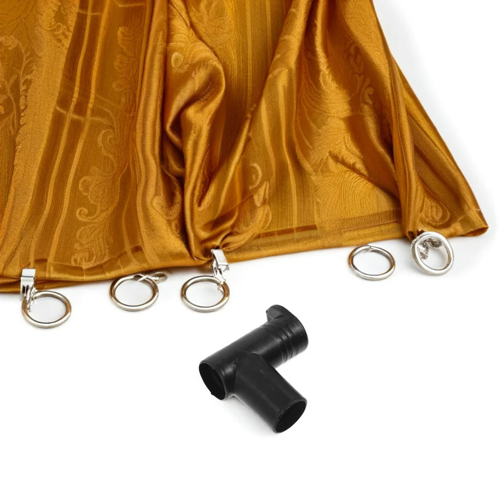 

3pcs Drying Rack Connector Caps Universal Plastic Pole Joint For Single Double Rod Sturdy Right Angle Design - Easy Install