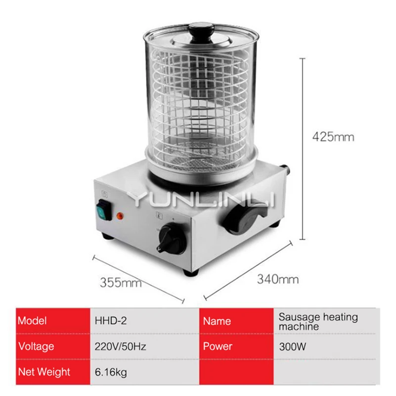 آلة هوت دوج الإلكترونية آلة تسخين السجق التجارية عرض عزل السجق معدات البوفيه آلة المطبخ