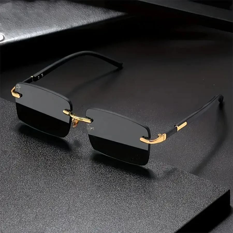 

Unisex Classic Fashion Frameles Polygonal Sunglasses for Party Vacation Travel Photography Props