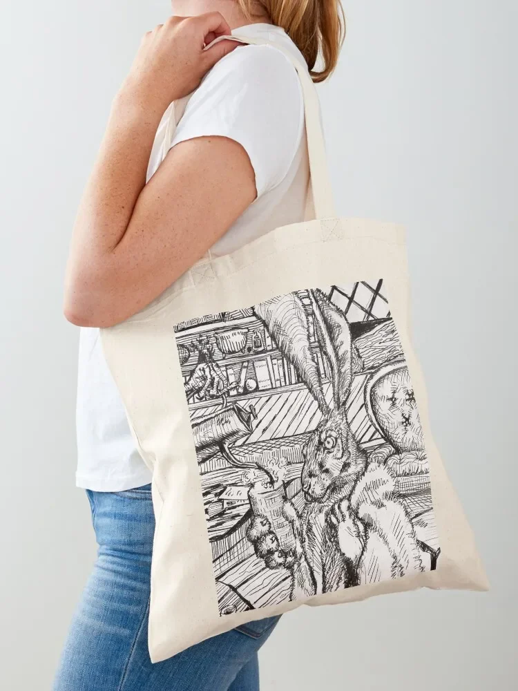 A Hare and the Coffee Tote Bag custom bags woman shopping bag Big bag women