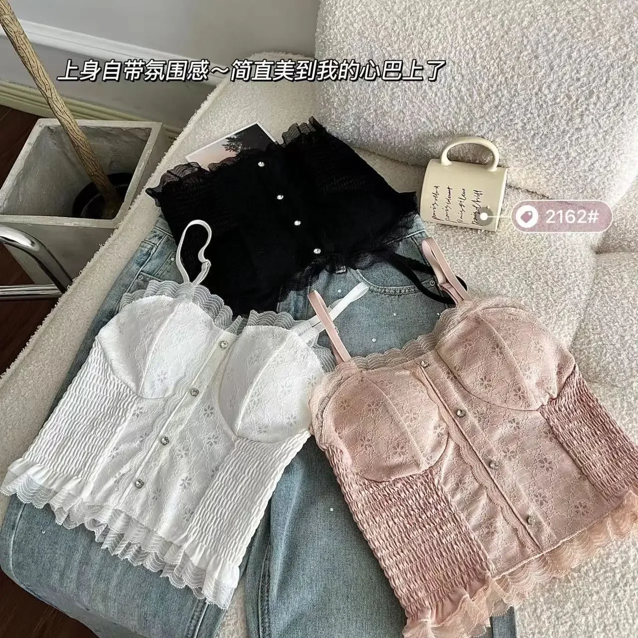 Summer Women Ruffles Tank Top Fashion Ladies Sleeveless Strapless Ruched Slim Crop Top Camisole Female Clothing Tanks