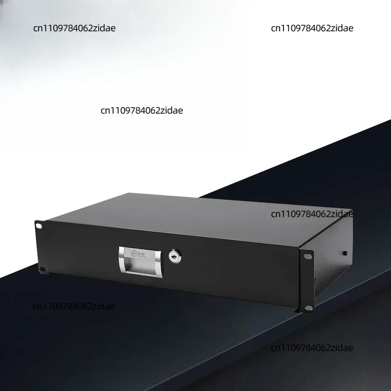 For YOUPU 2U Rack Drawer 19 Inch Standard Network Cabinet Flight Case Drawer Lockable ABS Tool Box