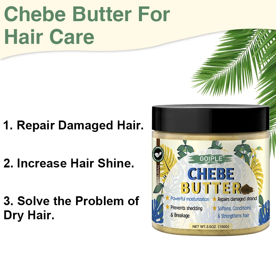 GOIPLE Chebe Hair Growth Oil & Butter Kit Anti-hair Loss Fast Regrowth Care Product Chebe Essence Powder for Repair Damaged Hair