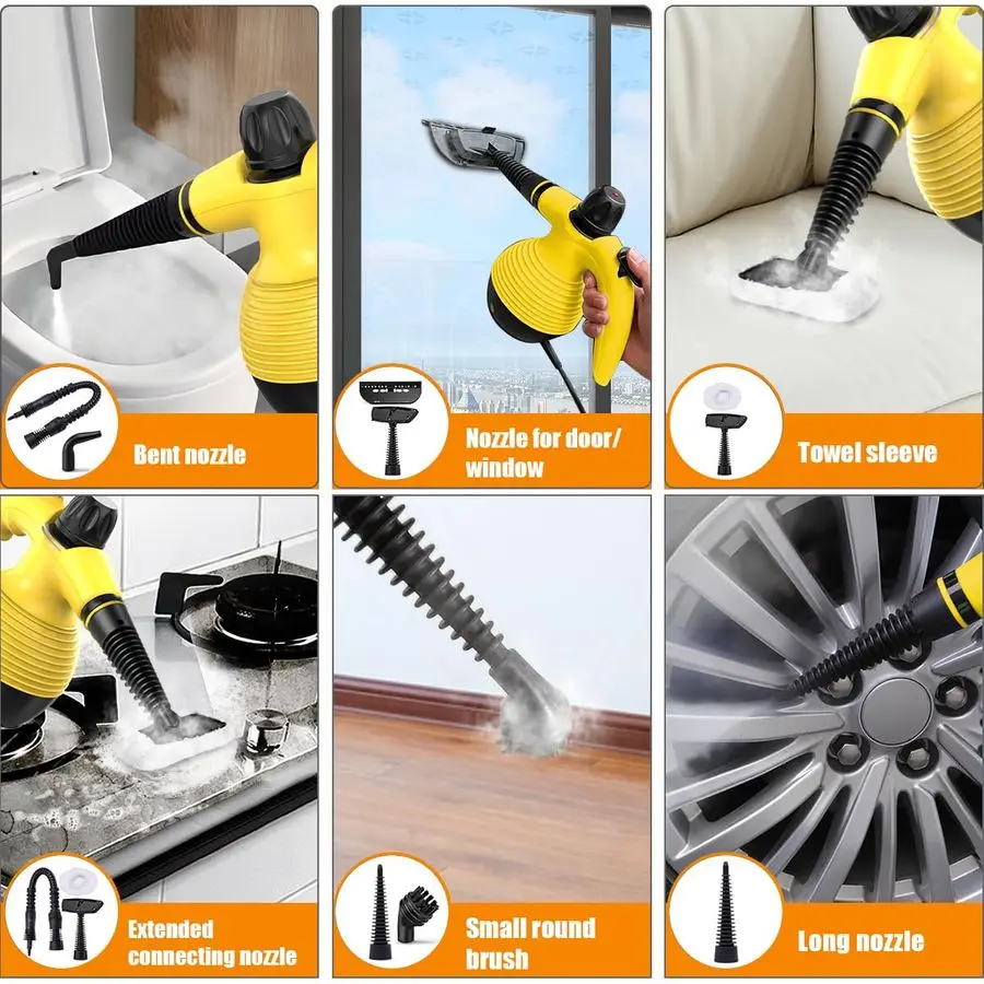 Handheld Steam Cleaner,10 in 1 Handheld Steamer for Home Use with Safety Lock,MultiSurface Steam Cleaner for Home,Bathroom, Clot